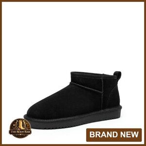 Women's Ankle Boots Suede Faux Fur Lining Memory Foam Water Resistant Winter